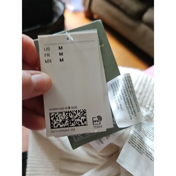 H&M Womens Cream New Ribbed Heavyweight Sweater Knit Maxi Skirt Medium - Picture 6 of 6